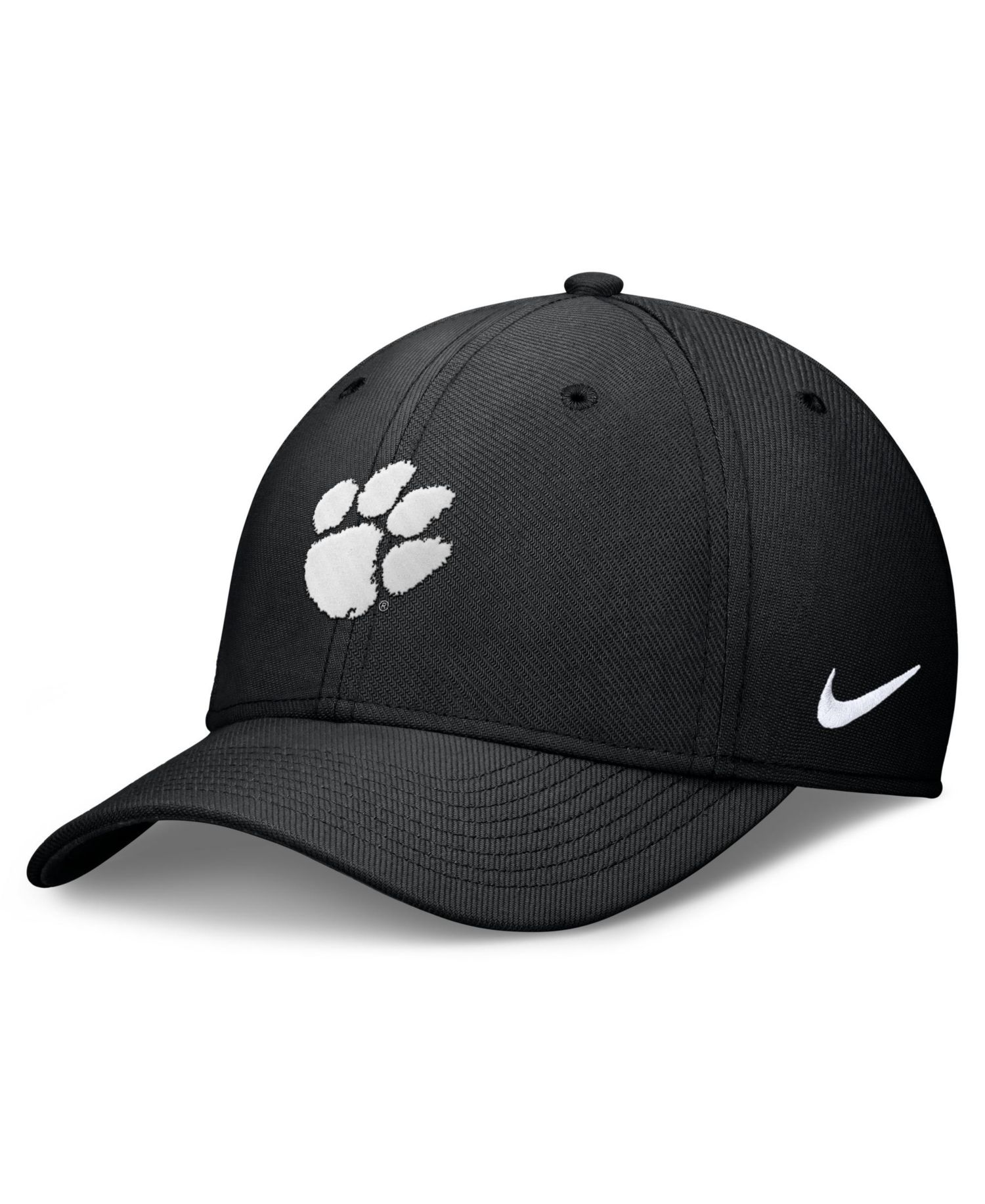 Men's Black Clemson Tigers Rise Swoosh Dri-FIT Flex Hat