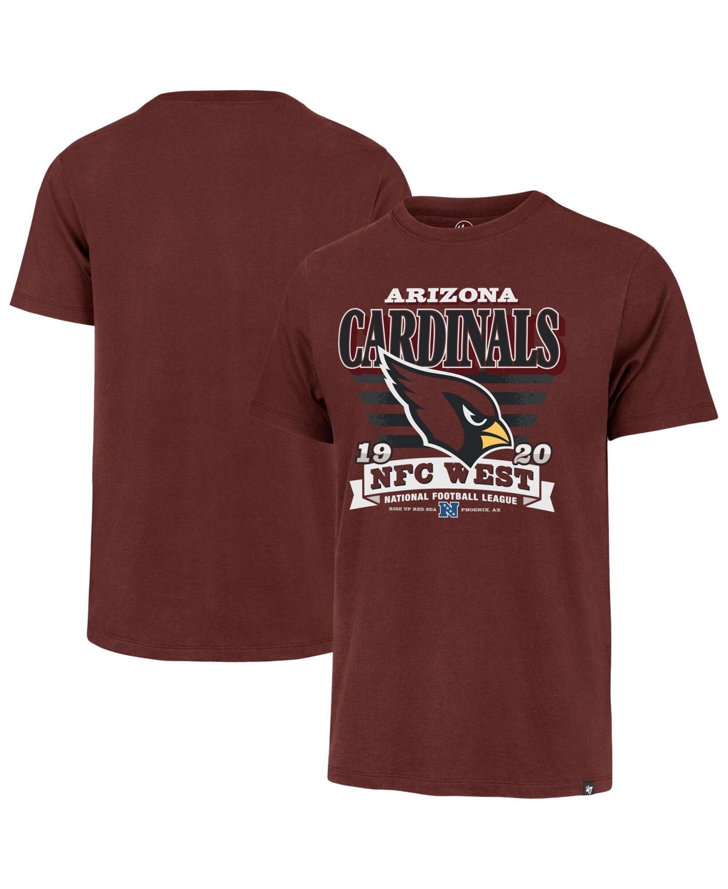 Men's Cardinal Arizona Cardinals Stripe Splash Franklin T-Shirt