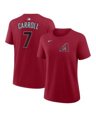 Women's Corbin Carroll Red Arizona Diamondbacks Name & Number T-Shirt
