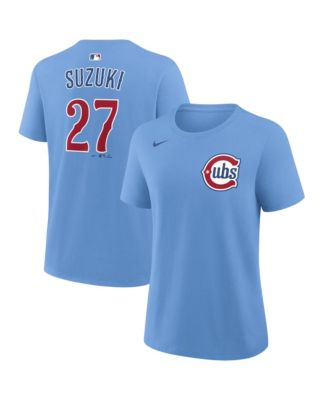 Women's Seiya Suzuki Light Blue Chicago Cubs Name & Number T-Shirt