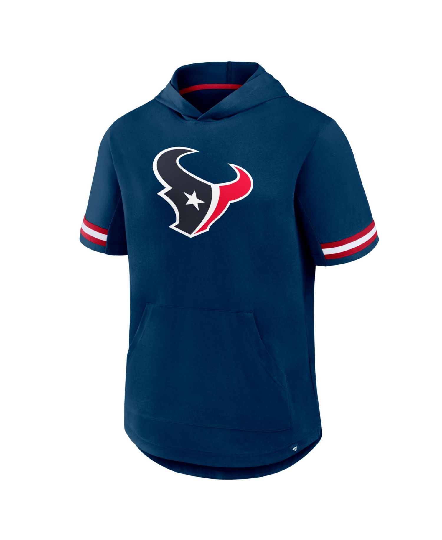 Men's Navy Houston Texans Optimal Play Short Sleeve Hooded T-Shirt
