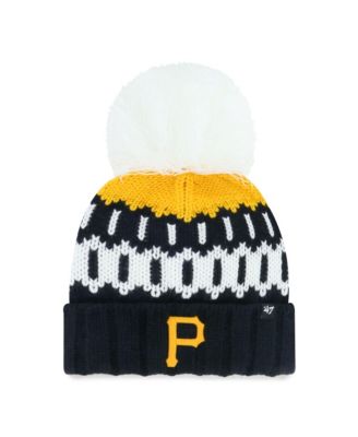 Women's Black Pittsburgh Pirates Felicity Cuffed Knit Hat with Pom