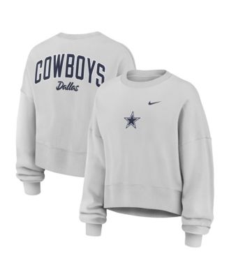 Women's Gray Dallas Cowboys Oversized Primetime Phoenix Fleece Sweatshirt