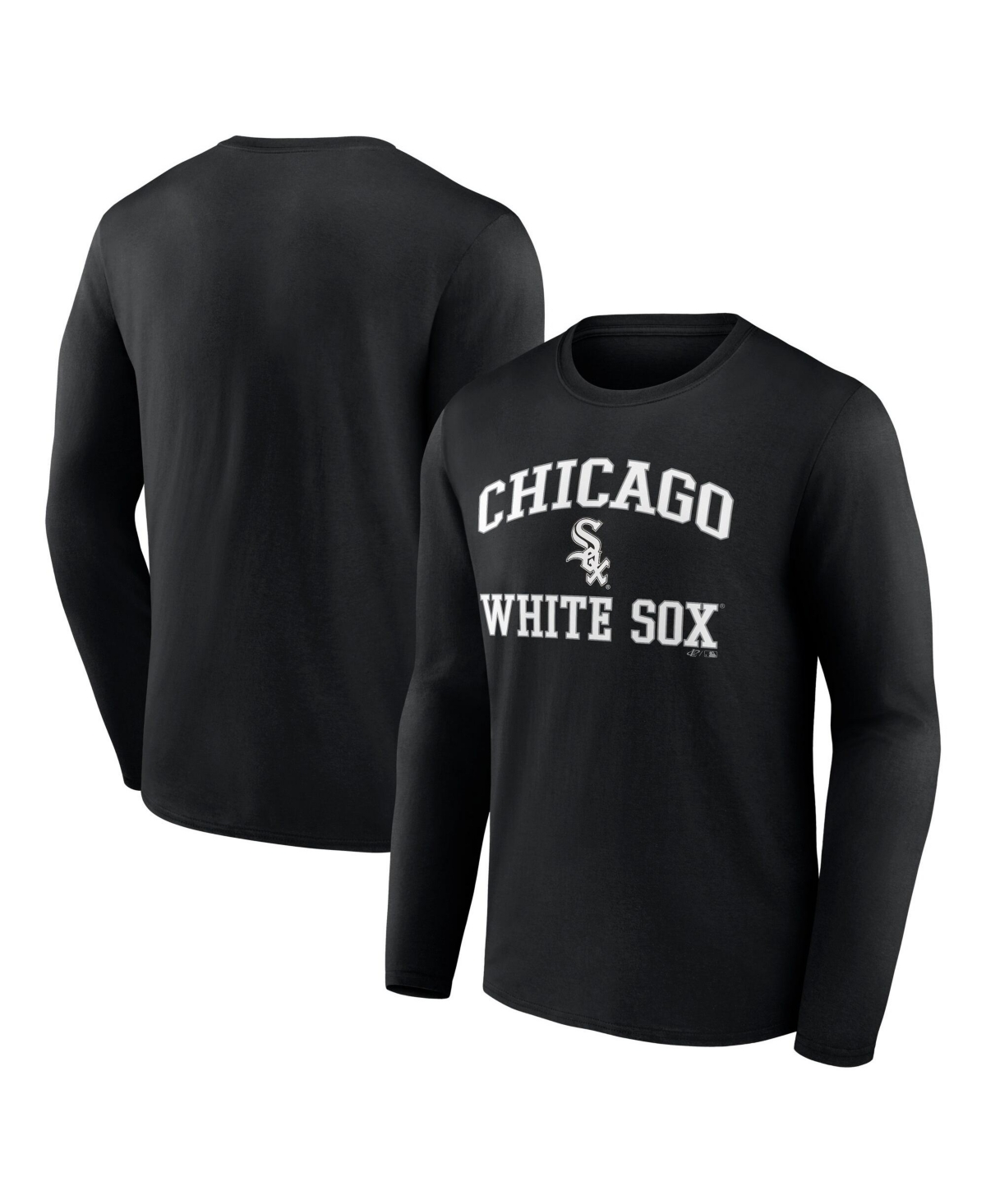 Logo Athletic Men's Black Chicago White Sox Heart Soul Long Sleeve T-shirt In Multi