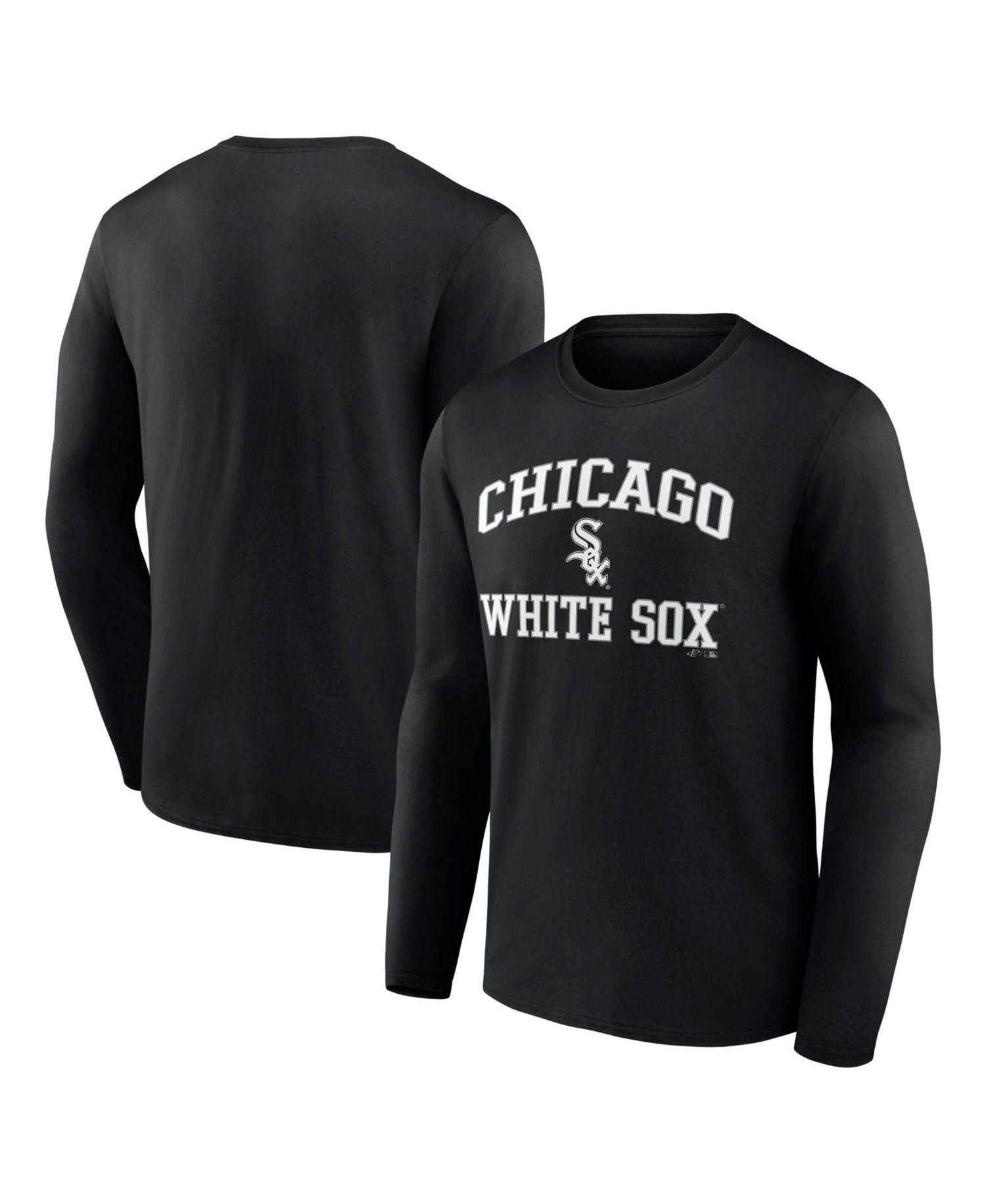 Men's Black Chicago White Sox Heart & Soul Long Sleeve T-Shirt