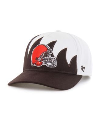 47 Brand Men's White Cleveland Browns Jagged Hitch Adjustable Hat