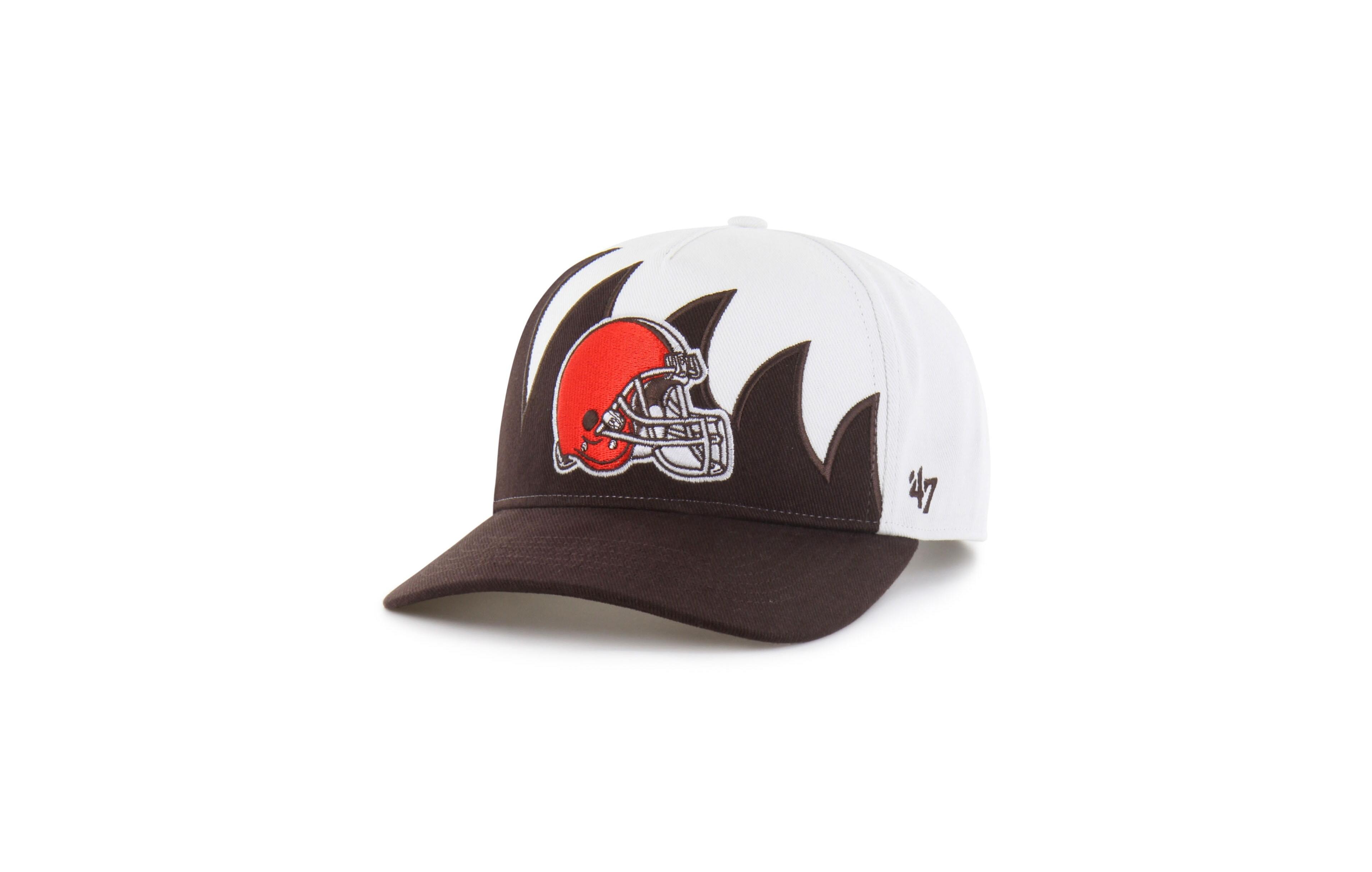 47 Brand Men's White Cleveland Browns Jagged Hitch Adjustable Hat