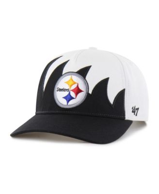 47 Brand Men's White Pittsburgh Steelers Jagged Hitch Adjustable Hat