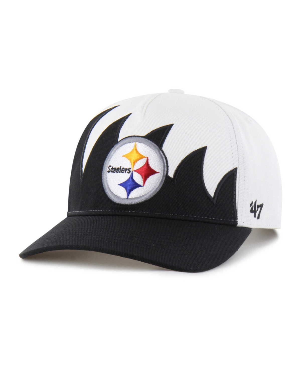 47 Brand Men's White Pittsburgh Steelers Jagged Hitch Adjustable Hat - White