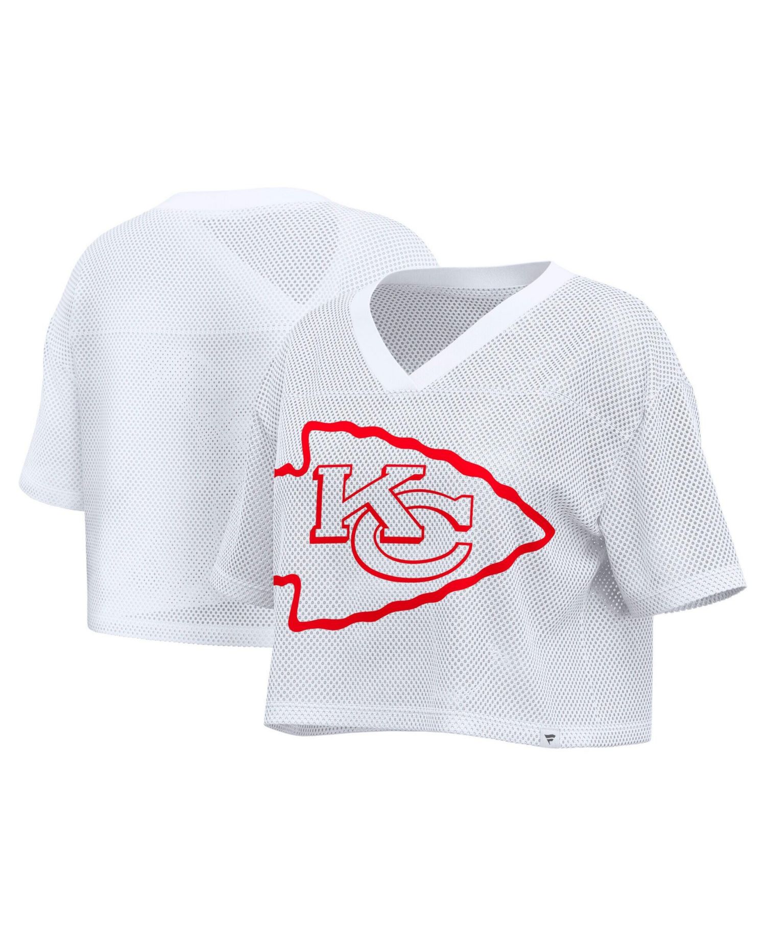 Women's Kansas City Chiefs Oversized Mesh Cropped Jersey