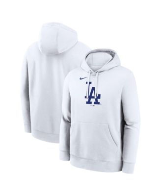 Men's White Los Angeles Dodgers Logo Club Hoodie