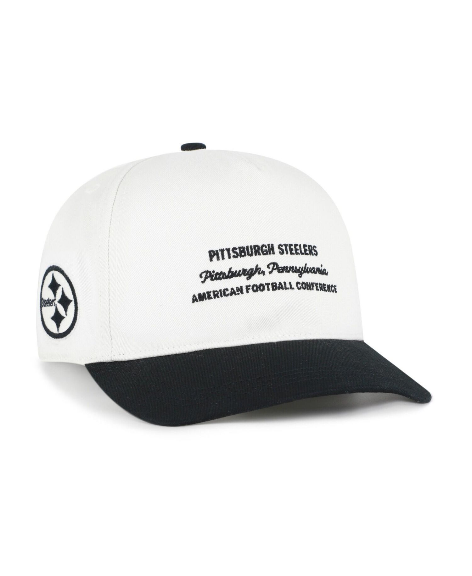 Men's White Pittsburgh Steelers Contemporary Two-Tone Hitch Adjustable Hat
