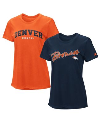 Women's Denver Broncos Screen Print Graphics Crewneck, 2-Pack T-Shirts