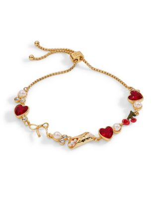 Cannoli Be You Bow and Heart Adjustable Bolo Bracelet