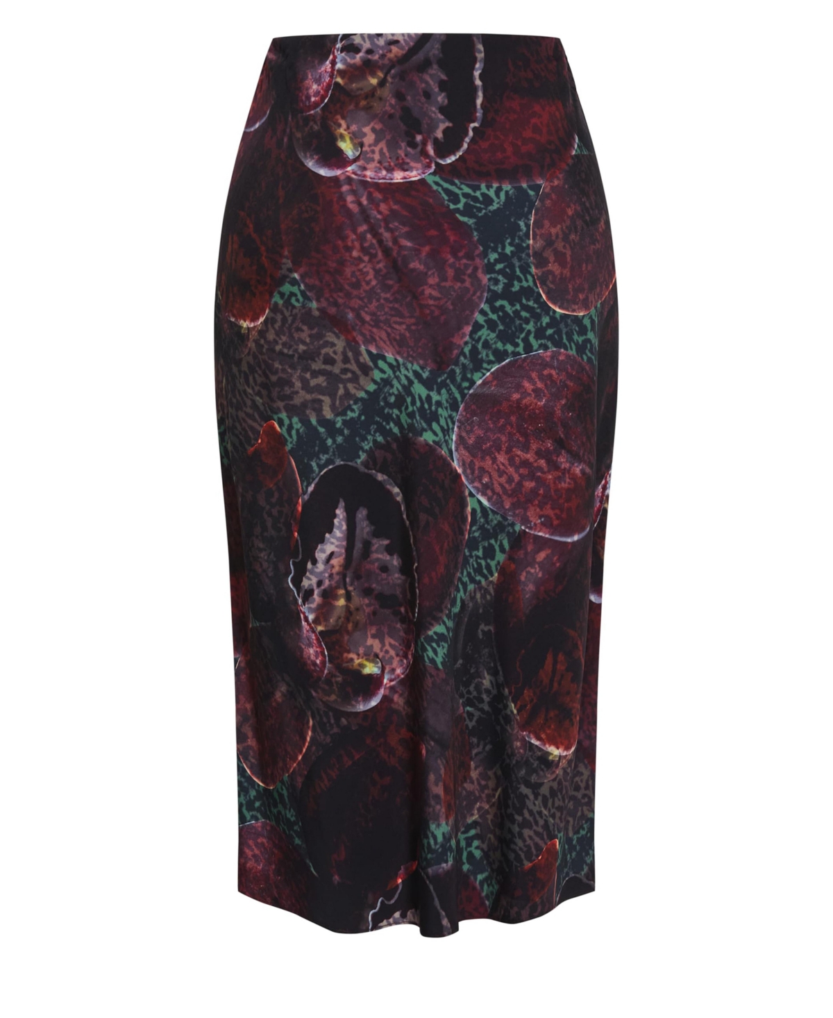 City Chic Women's Plus Sienna Orchid Print Midi Skirt