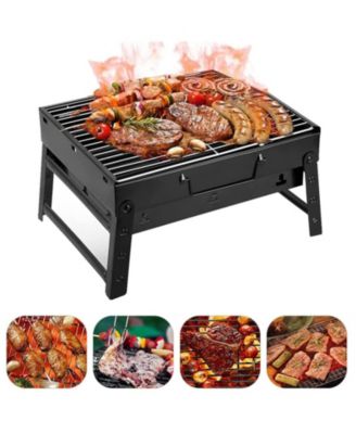 Stainless Steel Foldable Portable Charcoal BBQ Grill For Outdoor Camping Picnic