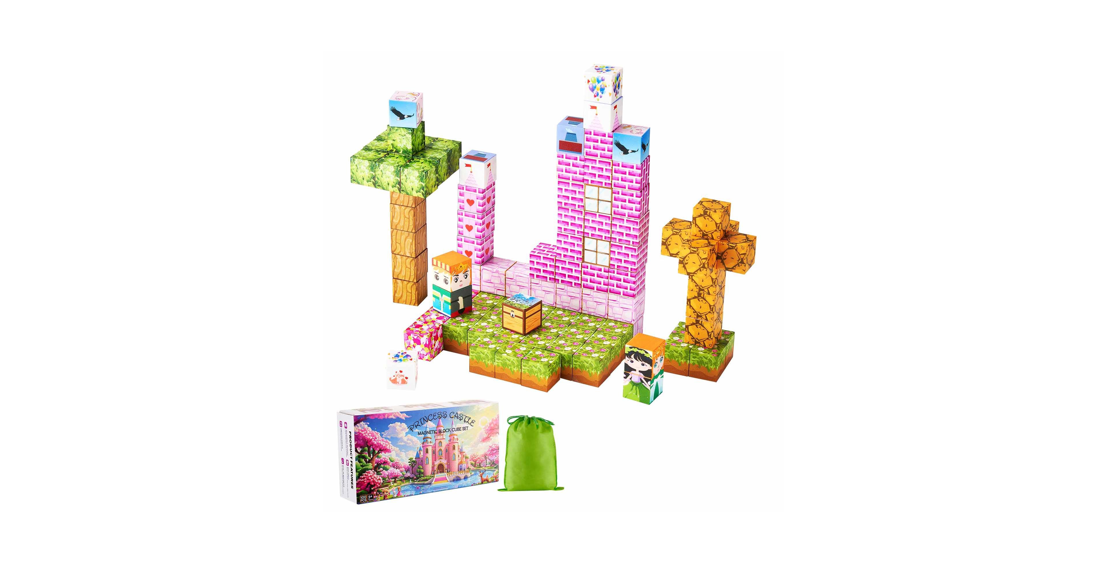 Hongge Princess Castle 100-Piece Magnetic Building Set, Ages 3+