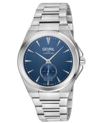 Men's Swiss Made Montauk Swiss Mechanical Silver Stainless Steel Bracelet Watch