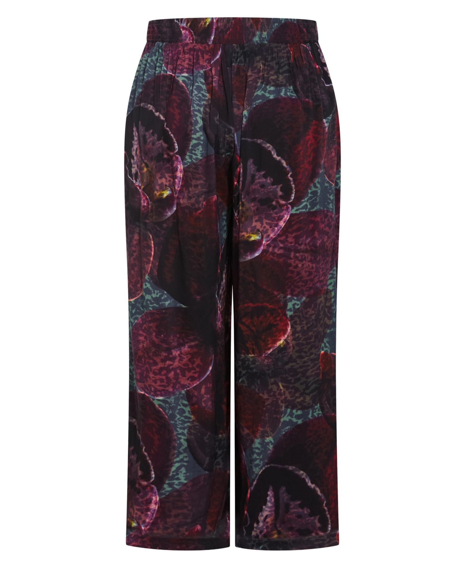 Plus Size Piper Orchid Print Wide Leg Pant