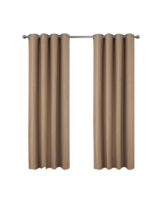 100percentaage Polyester 250 GSM Basket Weave Ian Luxury Jacquard Blackout Grommet Curtain Panel