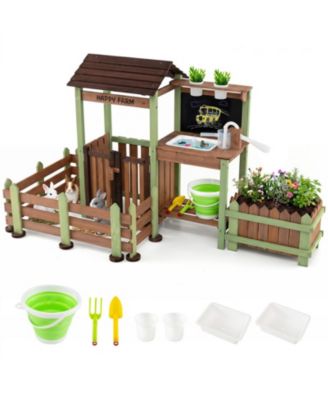 Mud Farm Fir Wood Planter Box Playset, Ages 3+