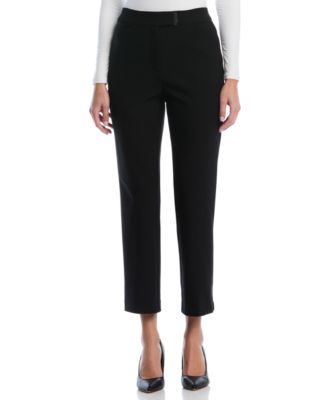 Petite Extended Tab Straight-Leg Ankle Pants