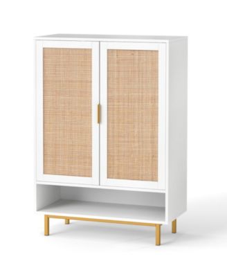 43 in 6-Tier Tall Shoe Cabinet with Double Doors and Adjustable Shelves