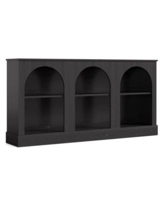 Farmhouse Console Table with 3-Tier Storage Shelves