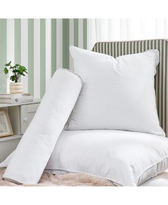 Rainha Cotton Dutch Ruffled, Euro and Bolster Pillow Set