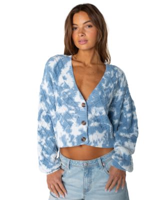 Women's Sundaze Tie-Dye Cropped Cardigan 