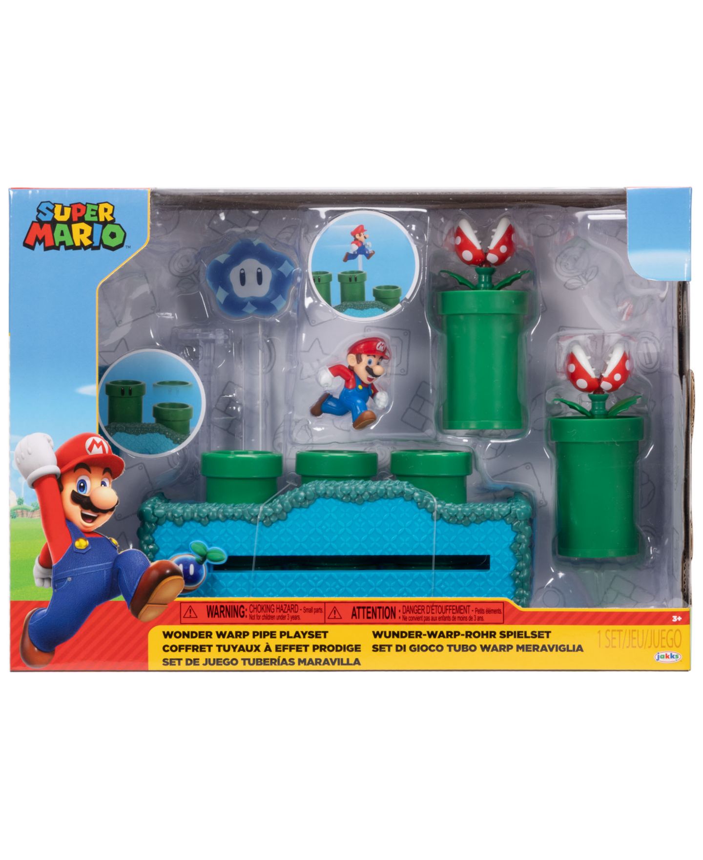 Детский игровой набор SUPER MARIO Wonder Warp Pipe 3-Piece Playset, Ages 3+ — фото 3