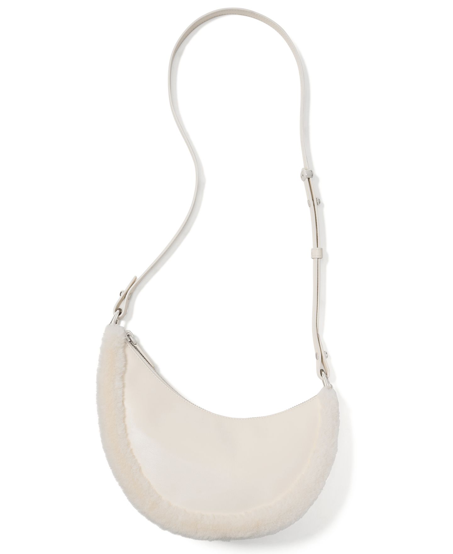 Женские сумки kate spade new york Duo Small Faux Fur Crossbody, цвет: Молоко кешью — фото 5