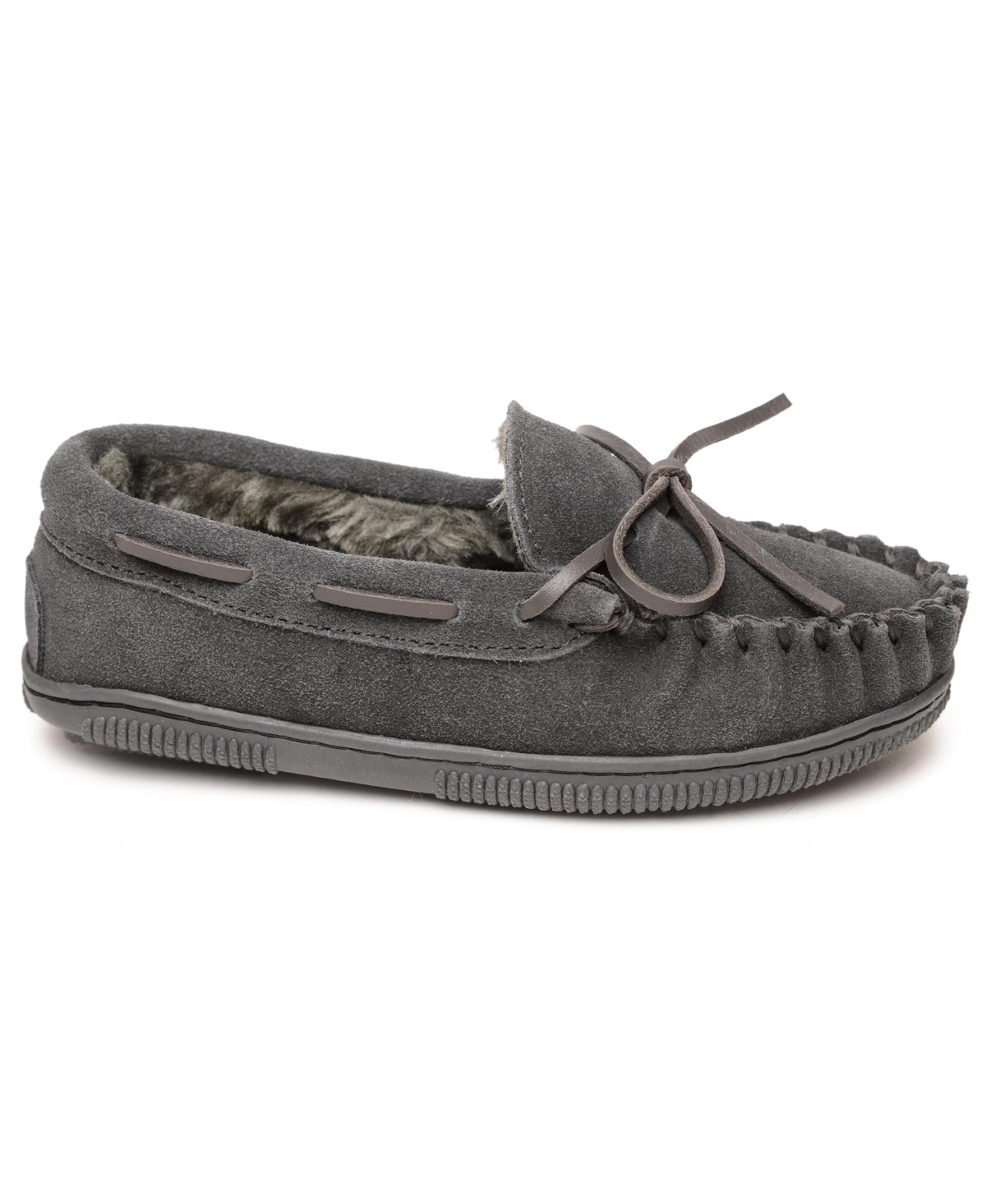 Minnetonka Toddler Boys Pile Lined Hardsole Moccasin Slippers