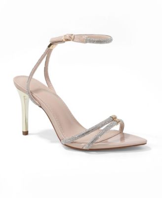 Women's Hellene Rhinestone Metal-Tone Heel Stiletto Sandals
