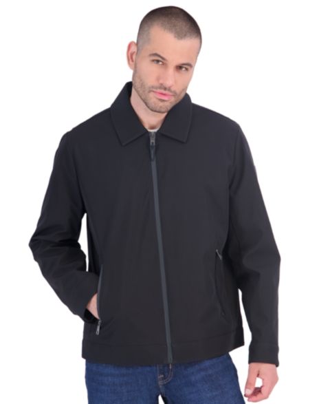 Мужская куртка Calvin Klein Shirt Collar Flex Tech Quilted Inner, цвет: Чёрный