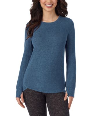Women's SoftKnit Crewneck Sweater-Knit Long-Sleeve Top