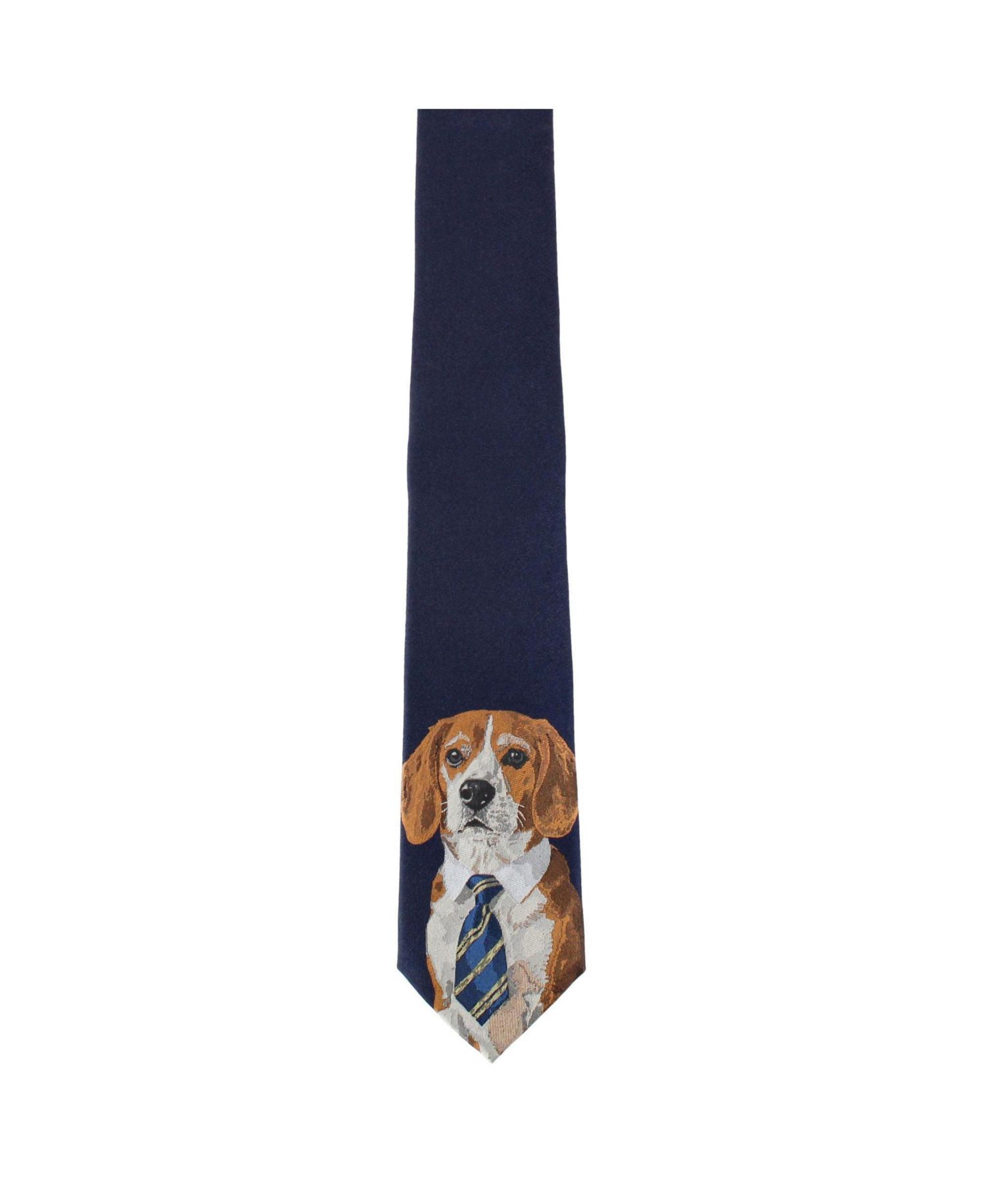 Men's Man's Best Friend Series Beagle Silk Novelty Necktie
