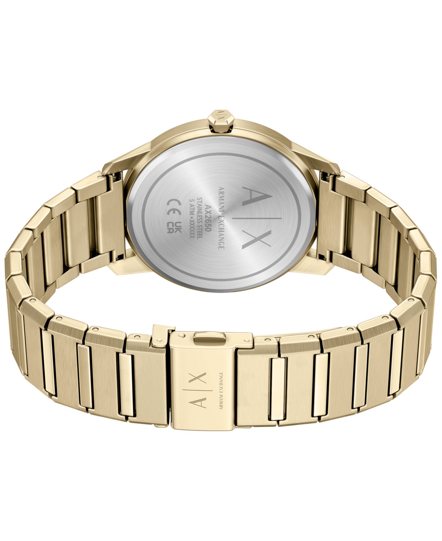 Armani Exchange Men's Quartz Three Hand Gold Stainless Steel Watch 42mm