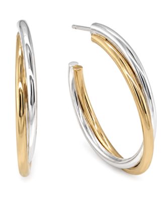 Two Tone Layered Hoop Earring