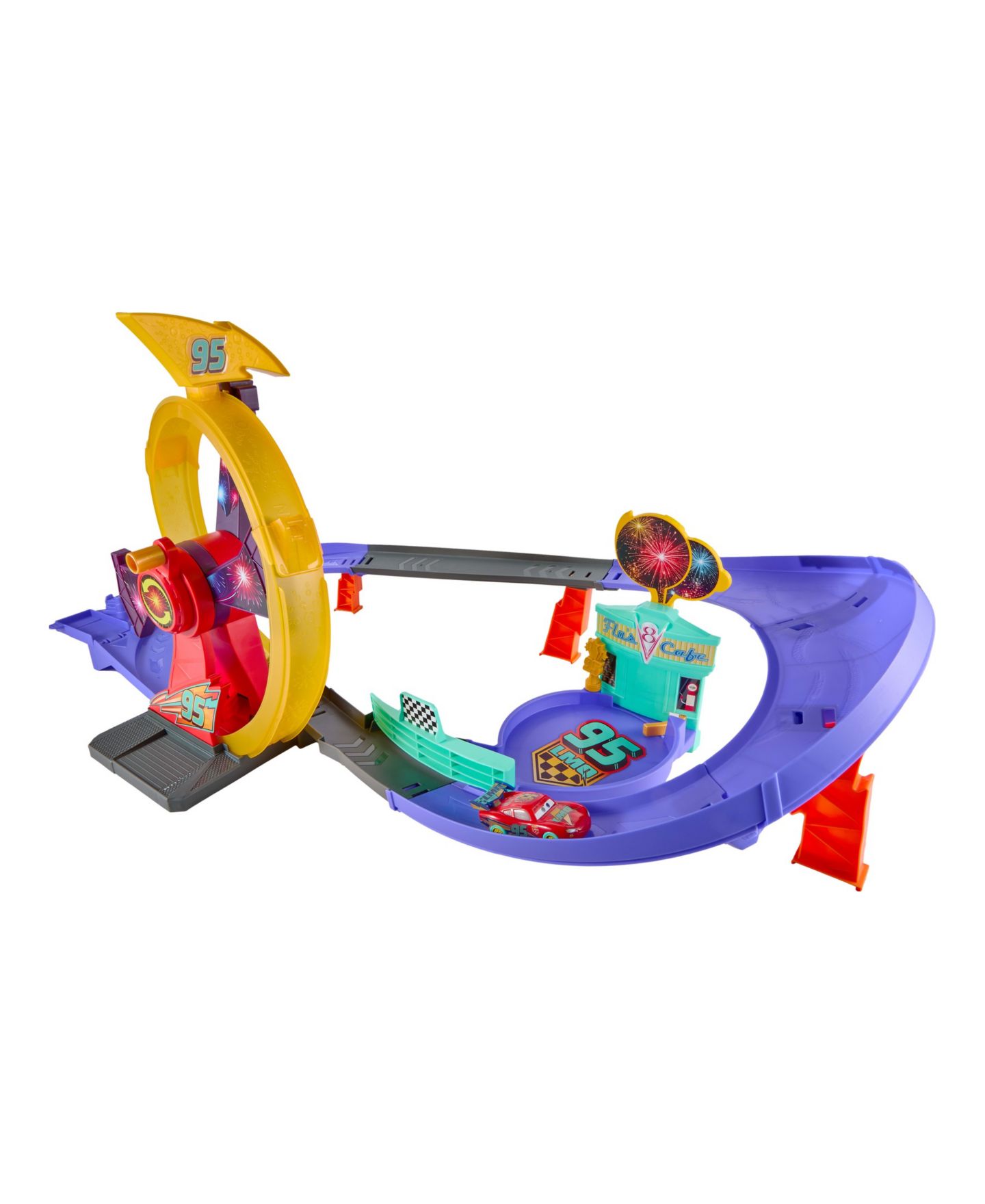 Детский игровой набор Cars Lightning McQueen Light-Up Celebration Raceway 2-Piece Playset, Ages 4+ — фото 2