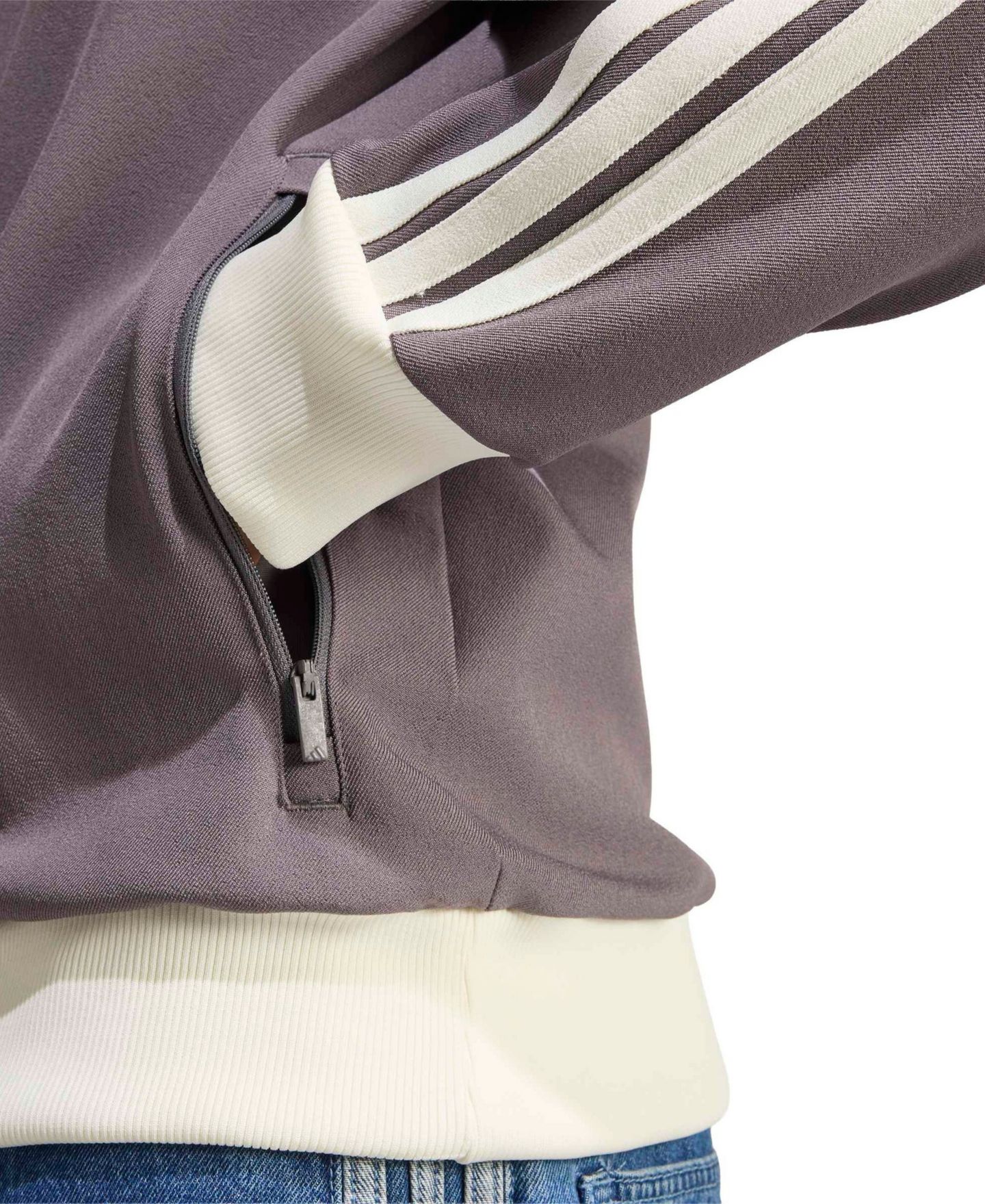 Мужской свитшот adidas Gray Mercedes-AMG Petronas F1 Team Silver Arrows Icon Full-Zip Track Sweatshirt — фото 6