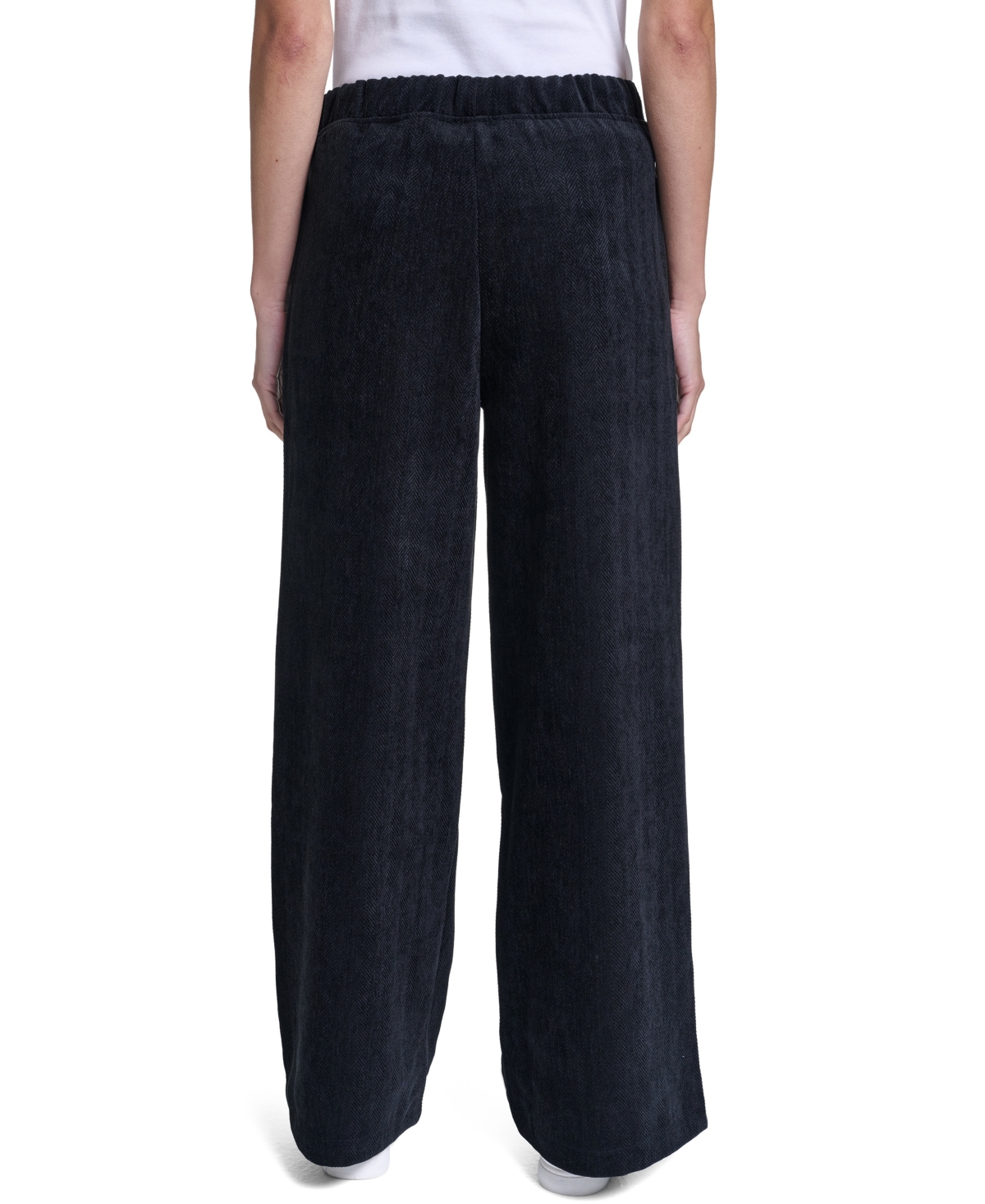 Nautica Women's High-Rise Wide-Leg Herringbone Pants