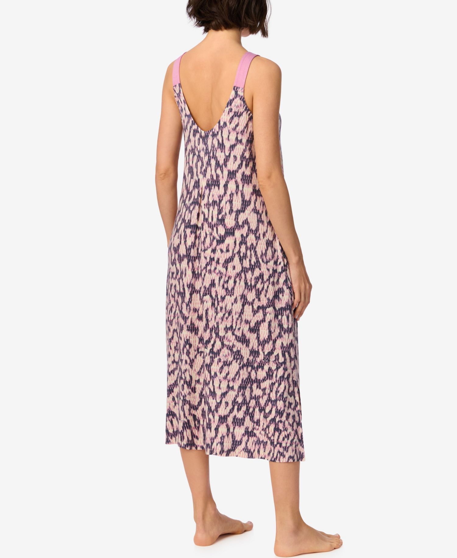Women's V-Neck Sleeveless Animal-Print Chemise