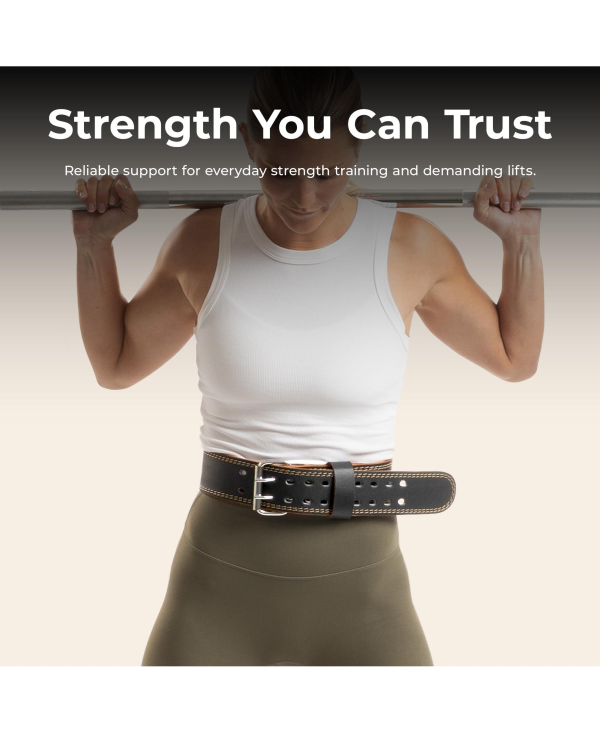 Sunny Health & Fitness Heavy-Duty 4" Leather Weightlifting Belt with Back Support And Adjustable Fit for Strength Training