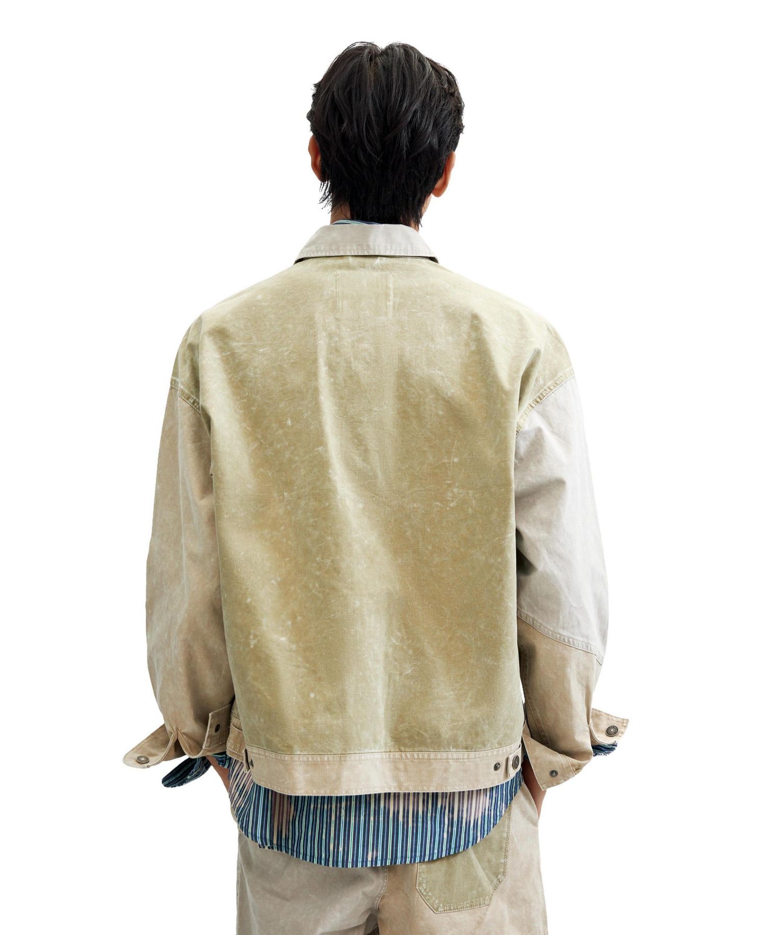 Men's Gradient patchwork jacket