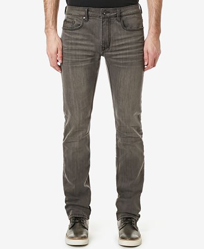 Buffalo David Bitton Men's Evan-X Slim Fit Stretch Sanded Medium Gray Jeans, A Macy's Exclusive Style