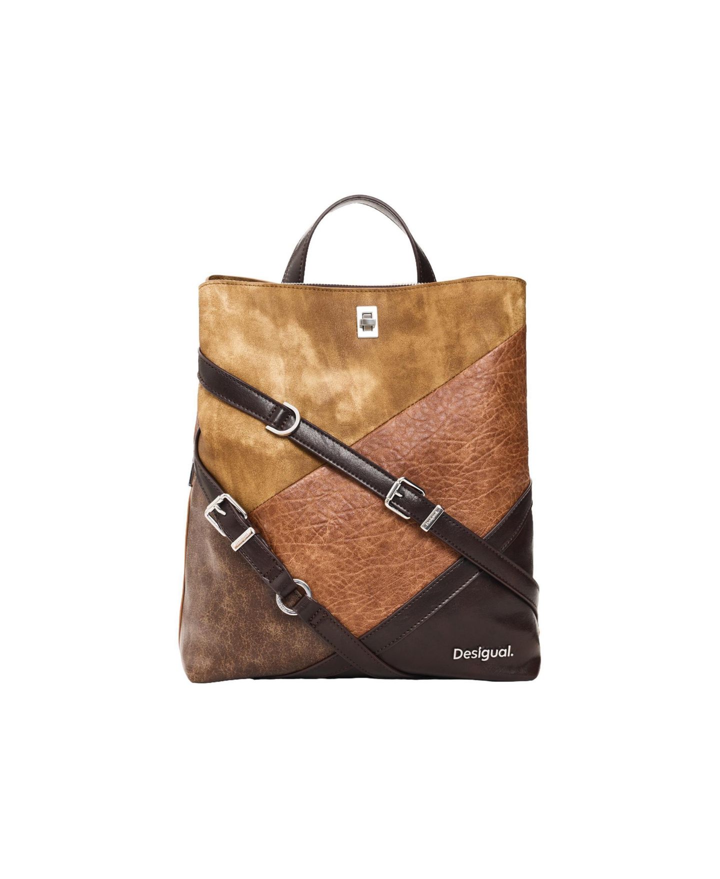 Рюкзак Desigual Padded medium, цвет: Тёмный коричневый — фото 1