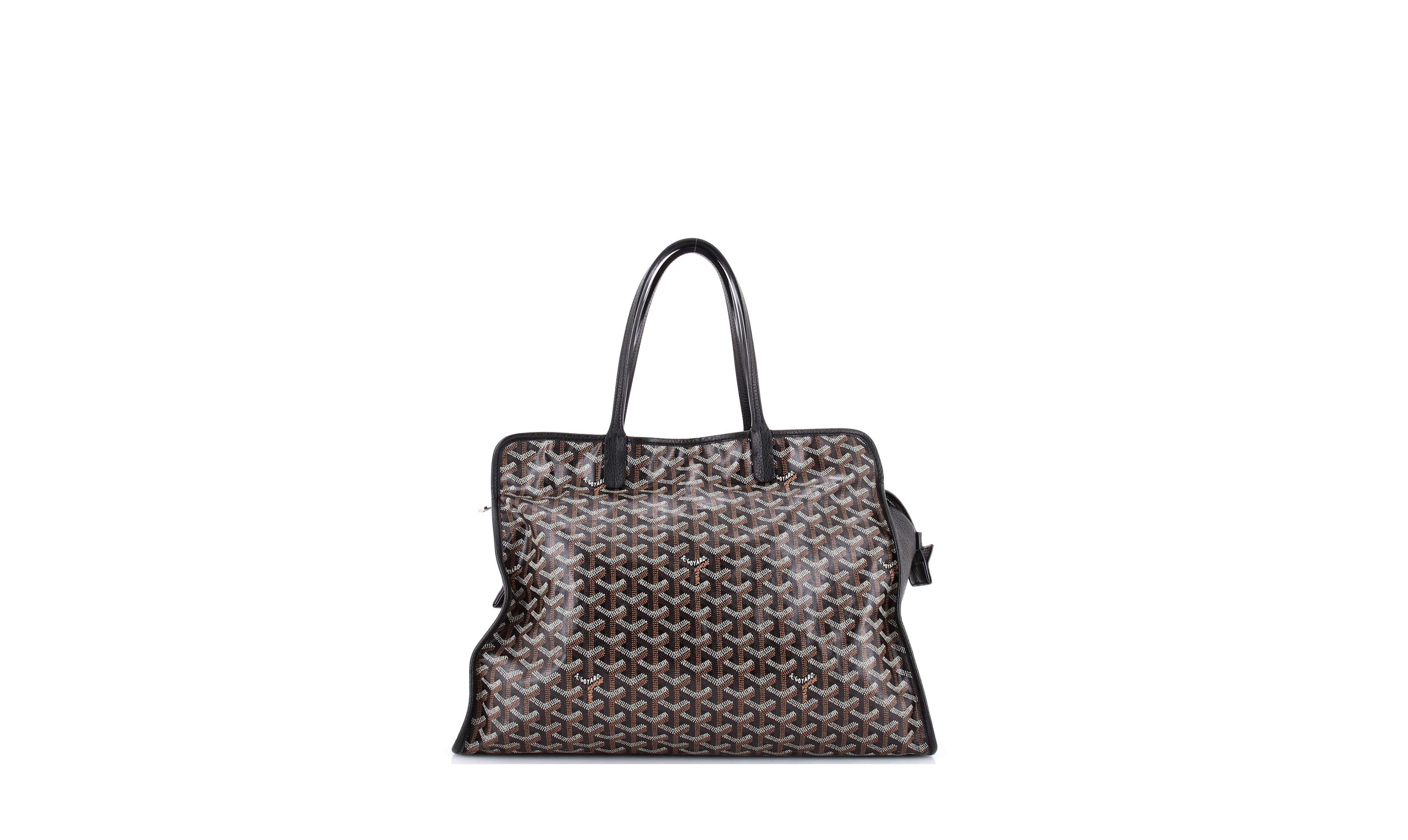 Pre-Owned Goyard Pm Hardy Pet Carrier Coated Canvas