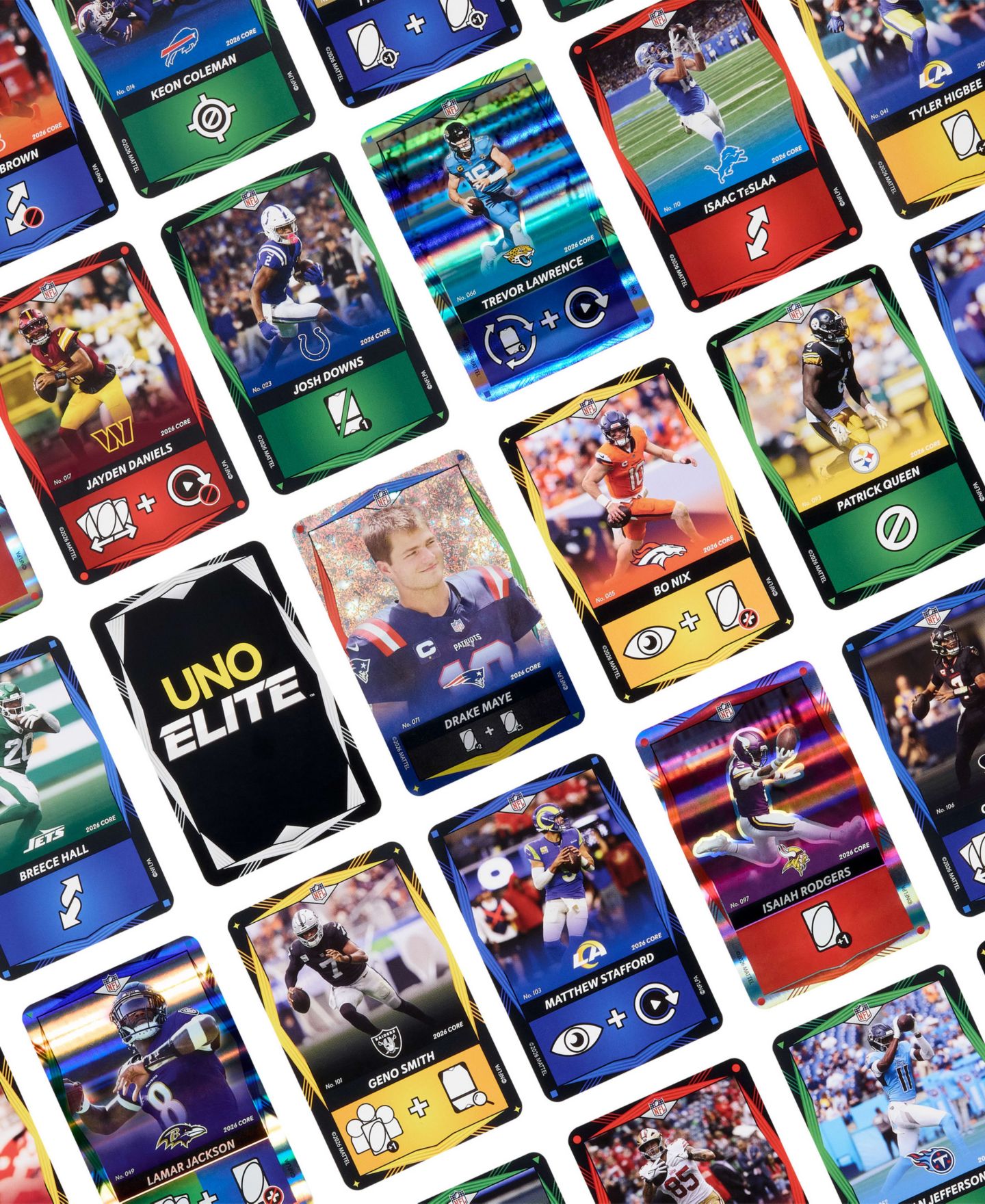 Детские карточные игры Mattel UNO Elite NFL Card Game 2025 Core Edition Starter Set — фото 4