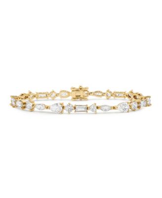 18k Gold-Plated Multi Shape Tennis Bracelet